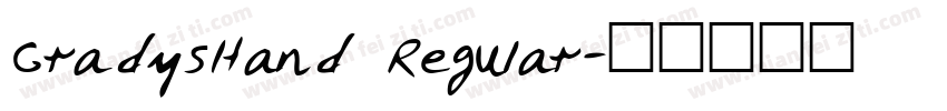 GradysHand Regular字体转换